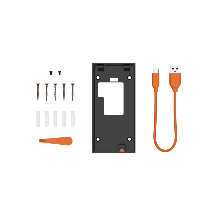 Black:Spare Parts Kit (Battery Video Doorbell)