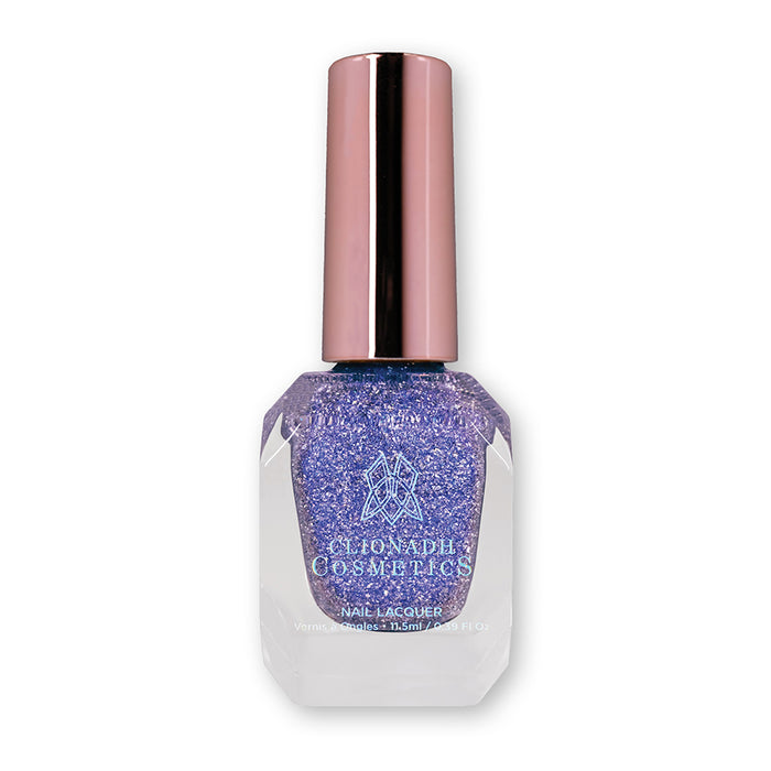 Bottle of nail polish containing Spilled Salt Nail Lacquer on a white background.