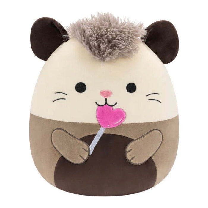Squishmallow 12 Inch Luanne the Opossum with Heart Lollipop Valentine Plush Toy