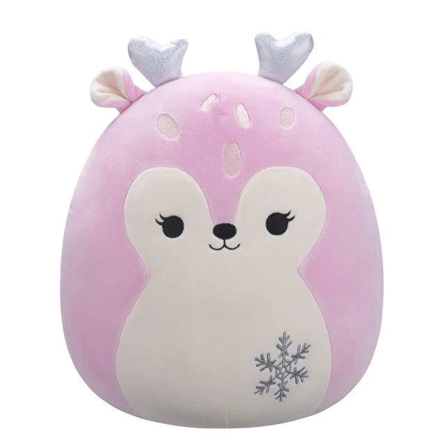 Squishmallow 16 Inch Falala the Pink Fawn Christmas Plush Toy - Owl & Goose Gifts