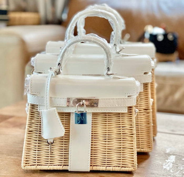 Standard Kelly Rattan Bag - Travellers Hat Boutique