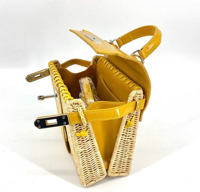 Standard Kelly Rattan Bag - Travellers Hat Boutique