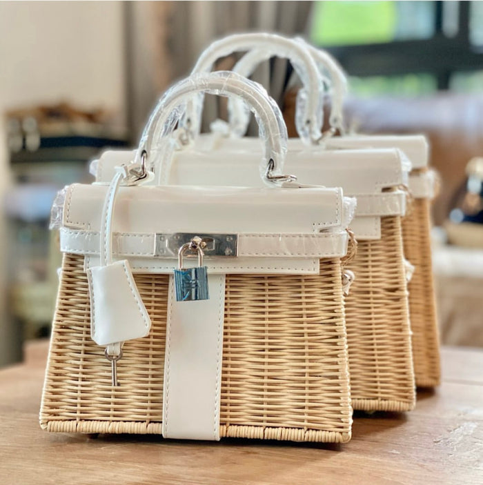 Standard Kelly Rattan Bag - Travellers Hat Boutique