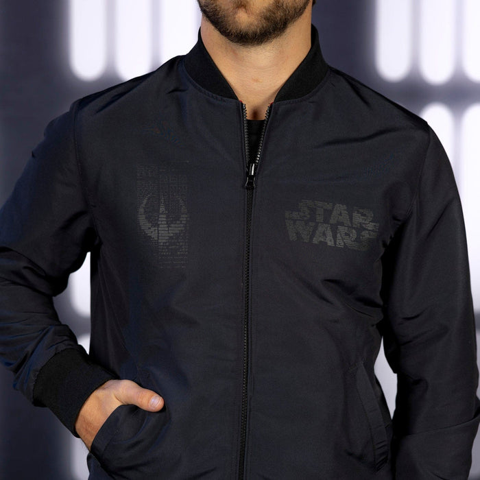 RSVLTS Star Wars Jacket Star Wars™ Andor™ "Redacted Rebel" – Reversible Bomber Jacket Star Wars™ Andor™ "Redacted Rebel" – Reversible Bomber Jacket