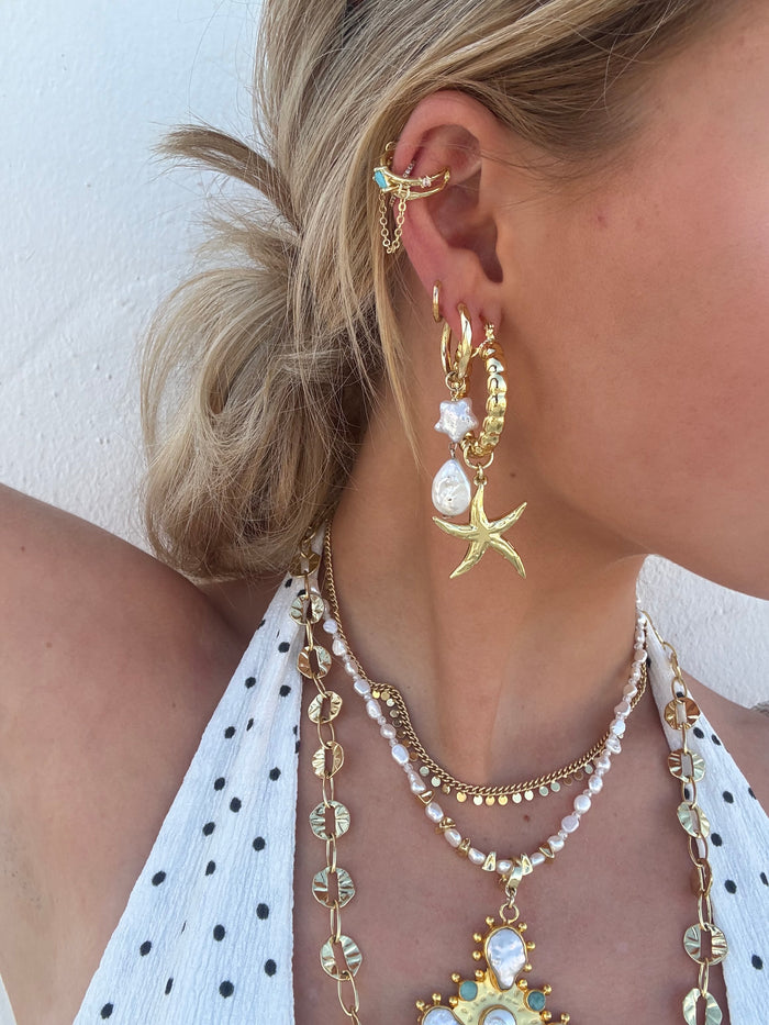 Starfish Hoop Earrings
