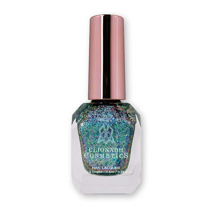 Nail polish bottle containing Step on a Crack Nail Lacquer on a white background.