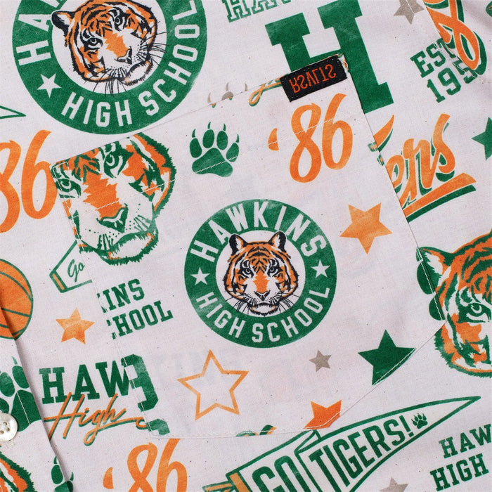 RSVLTS Stranger Things Short Sleeve Shirt Stranger Things "Go Tigers!" – KUNUFLEX Short Sleeve Shirt Stranger Things "Go Tigers!" – KUNUFLEX Short Sleeve Shirt