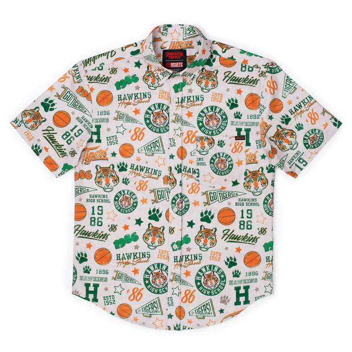 RSVLTS Stranger Things Short Sleeve Shirt Stranger Things "Go Tigers!" – KUNUFLEX Short Sleeve Shirt Stranger Things "Go Tigers!" – KUNUFLEX Short Sleeve Shirt