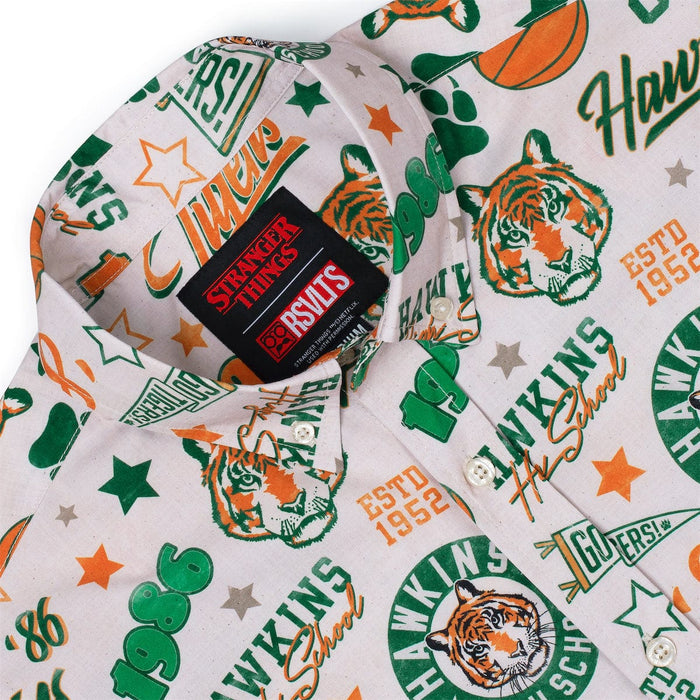 RSVLTS Stranger Things Short Sleeve Shirt Stranger Things "Go Tigers!" – KUNUFLEX Short Sleeve Shirt Stranger Things "Go Tigers!" – KUNUFLEX Short Sleeve Shirt