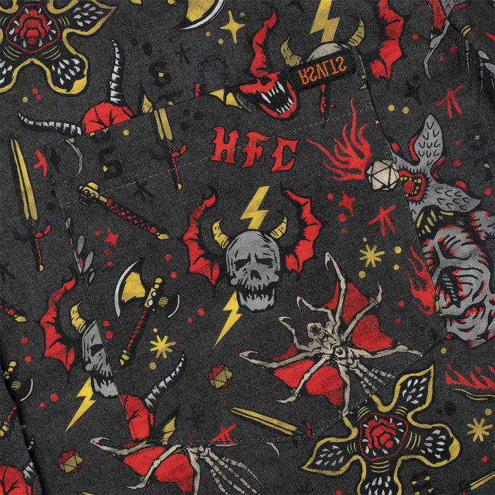 RSVLTS Stranger Things Short Sleeve Shirt Stranger Things "Hellfire Club" – KUNUFLEX Short Sleeve Shirt Stranger Things "Hellfire Club" – KUNUFLEX Short Sleeve Shirt