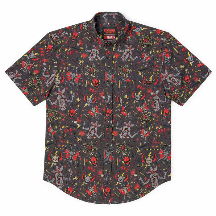RSVLTS Stranger Things Short Sleeve Shirt Stranger Things "Hellfire Club" – KUNUFLEX Short Sleeve Shirt Stranger Things "Hellfire Club" – KUNUFLEX Short Sleeve Shirt