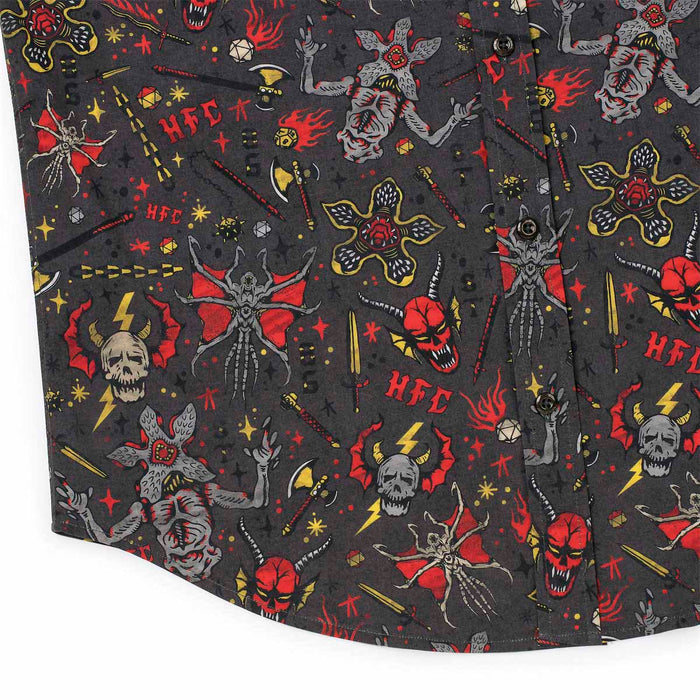 RSVLTS Stranger Things Short Sleeve Shirt Stranger Things "Hellfire Club" – KUNUFLEX Short Sleeve Shirt Stranger Things "Hellfire Club" – KUNUFLEX Short Sleeve Shirt
