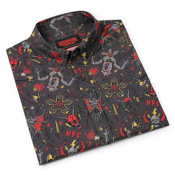 RSVLTS Stranger Things Short Sleeve Shirt Stranger Things "Hellfire Club" – KUNUFLEX Short Sleeve Shirt Stranger Things "Hellfire Club" – KUNUFLEX Short Sleeve Shirt
