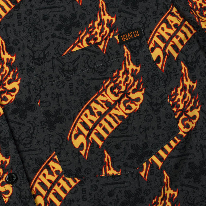 RSVLTS Stranger Things Short Sleeve Shirt Stranger Things "Hot as Hellfire" – KUNUFLEX Short Sleeve Shirt Stranger Things "Hot as Hellfire" – KUNUFLEX Short Sleeve Shirt