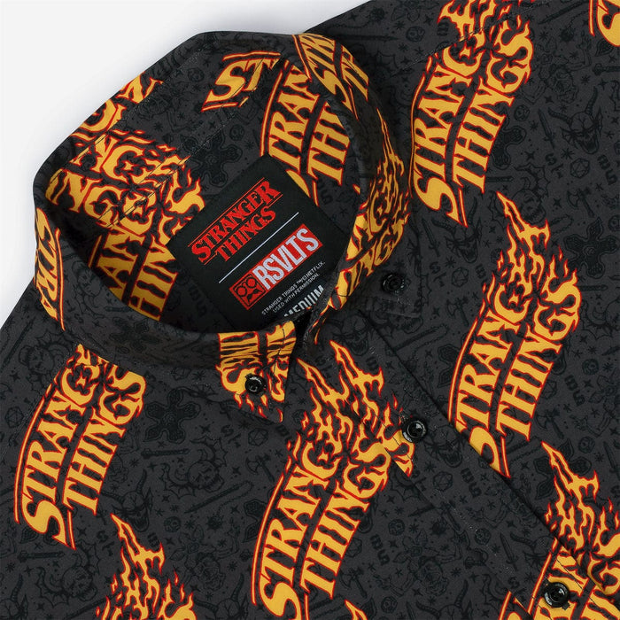 RSVLTS Stranger Things Short Sleeve Shirt Stranger Things "Hot as Hellfire" – KUNUFLEX Short Sleeve Shirt Stranger Things "Hot as Hellfire" – KUNUFLEX Short Sleeve Shirt