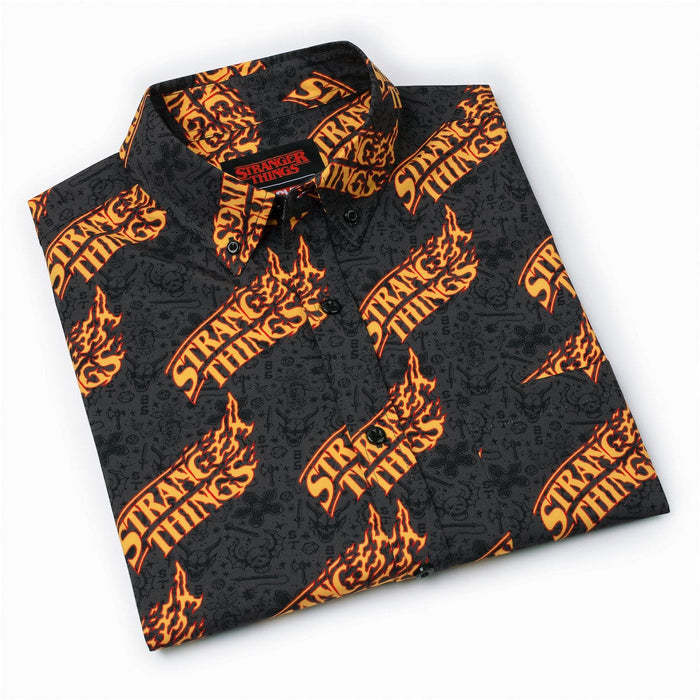 RSVLTS Stranger Things Short Sleeve Shirt Stranger Things "Hot as Hellfire" – KUNUFLEX Short Sleeve Shirt Stranger Things "Hot as Hellfire" – KUNUFLEX Short Sleeve Shirt