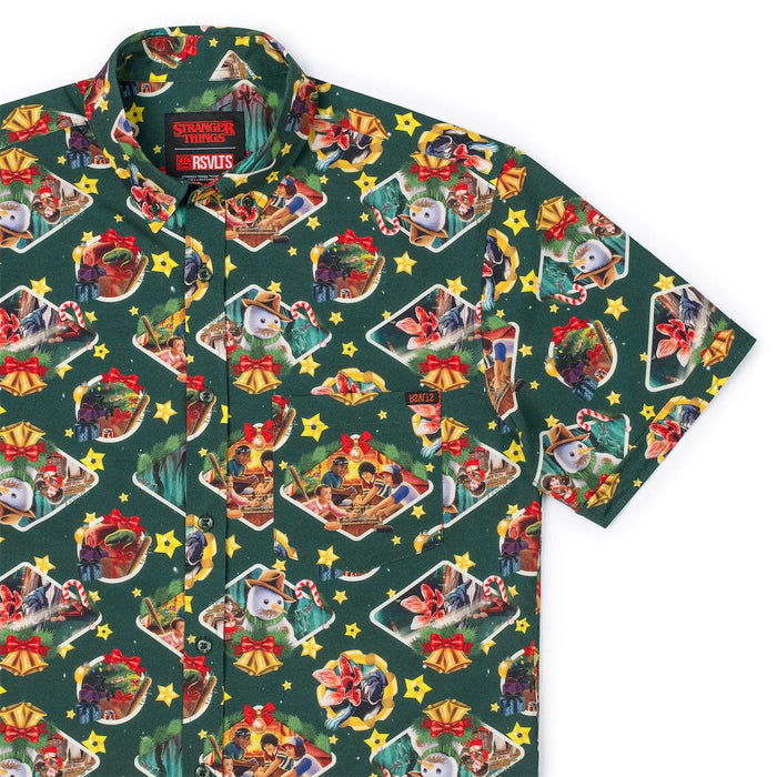 RSVLTS XS Stranger Things Short Sleeve Shirt Stranger Things "Season’s Creepings" – KUNUFLEX Short Sleeve Shirt Stranger Things "Season’s Creepings" – KUNUFLEX Short Sleeve Shirt