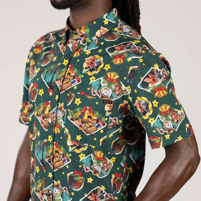 RSVLTS Stranger Things Short Sleeve Shirt Stranger Things "Season’s Creepings" – KUNUFLEX Short Sleeve Shirt Stranger Things "Season’s Creepings" – KUNUFLEX Short Sleeve Shirt