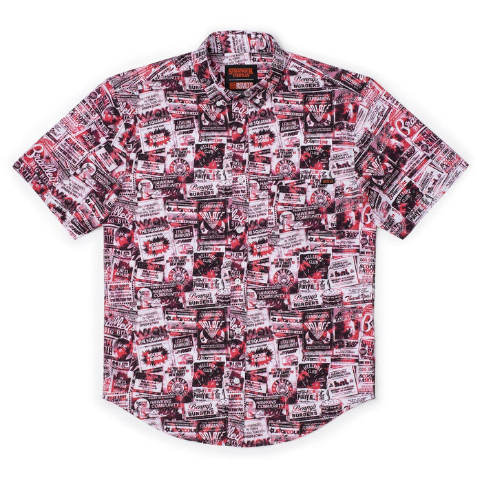 RSVLTS Stranger Things Short Sleeve Shirt Stranger Things "The Hawkins Post" – KUNUFLEX Short Sleeve Shirt Stranger Things "The Hawkins Post" – KUNUFLEX Short Sleeve Shirt
