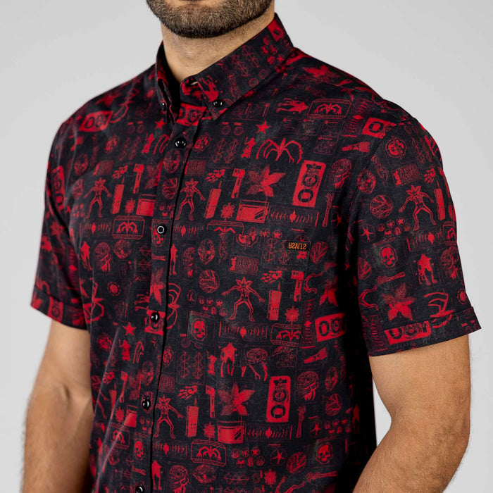 RSVLTS Stranger Things Short Sleeve Shirt Stranger Things "The Lab" – KUNUFLEX Short Sleeve Shirt Stranger Things "The Lab" – KUNUFLEX Short Sleeve Shirt