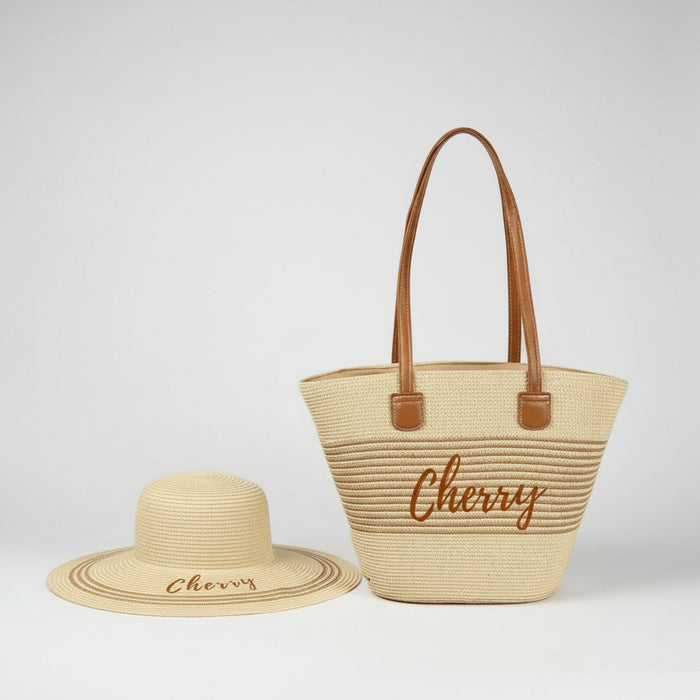 Straw Bag and Hat