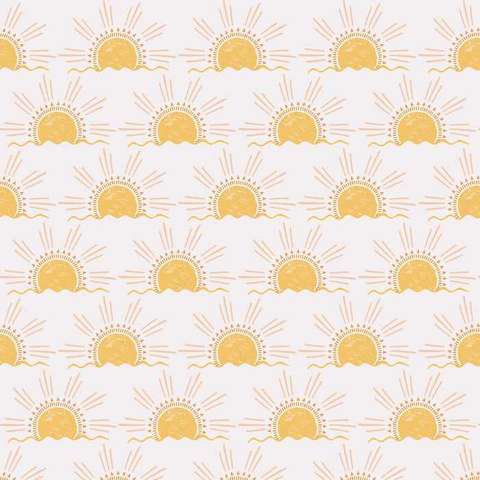 An up close swatch of Tempaper's Sun Peel And Stick Wallpaper.