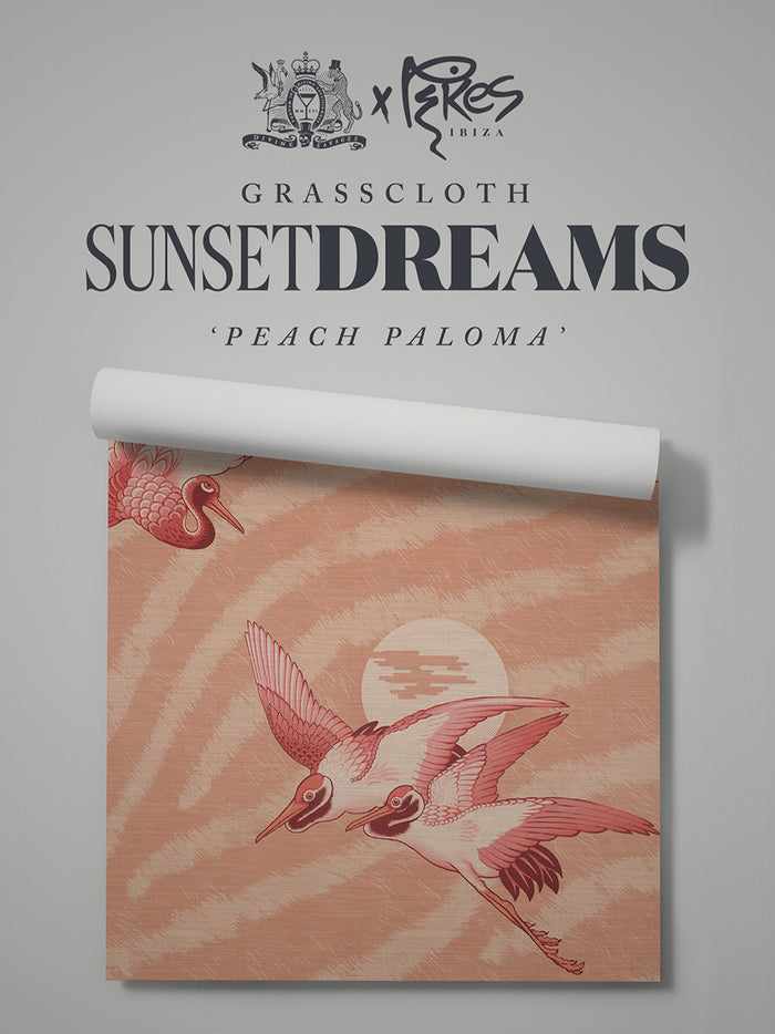 Sunset Dreams Grasscloth Wallpaper Sample