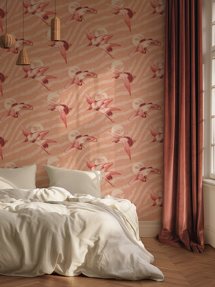 Sunset Dreams Grasscloth Wallpaper Sample