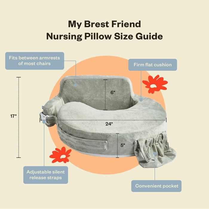 Super Deluxe Oat Nursing Pillow with 100% Organic Cotton Cover