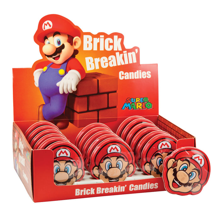 Super Mario Brick Breakin' Hard Candy Tin - 18 Count