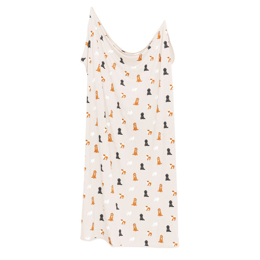 Kyte Baby's Swaddle Blanket in Fluffy Dog