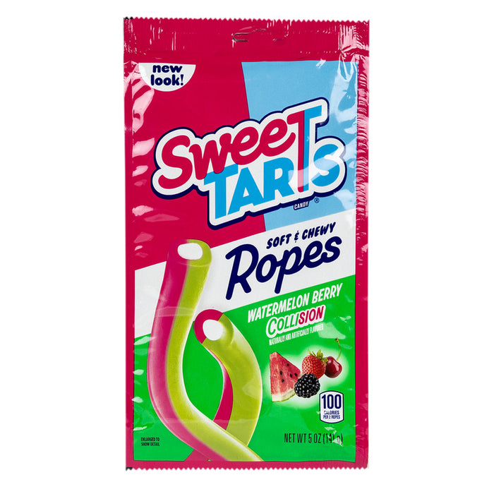 SweeTARTS Watermelon Berry Collision Rope Candy Peg Bag - 12 Count