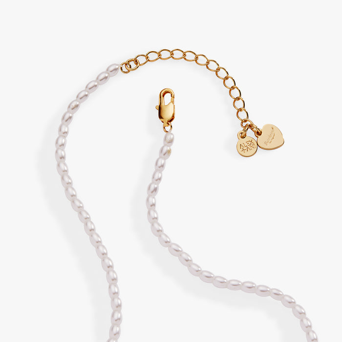 Sweethearts® ‘XOXO’ Heart Charm Pearl Beaded Necklace