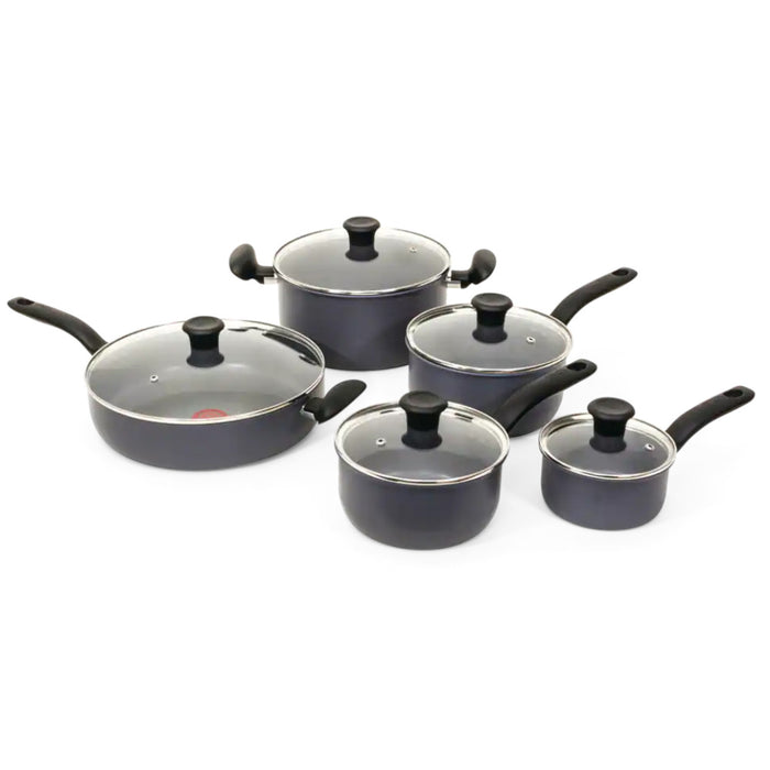 T-FAL 10Pc Hard Titanium Cookware Set - C706SC55