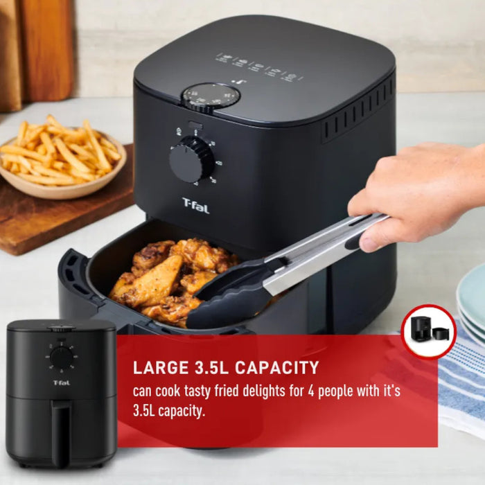 T-FAL 3.5l Easy Fry+ Air Fryer - Blemished package with full warranty - EY130850