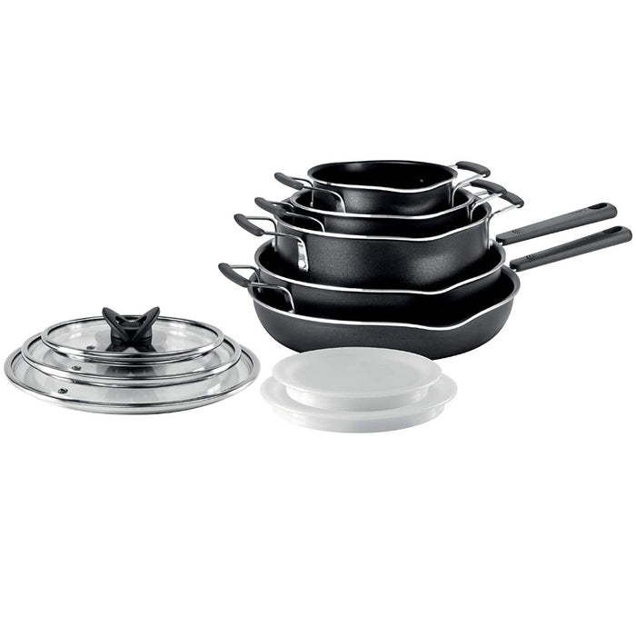 T-FAL Non-Stick Stackables 10pc Cookware Set - B198SA74
