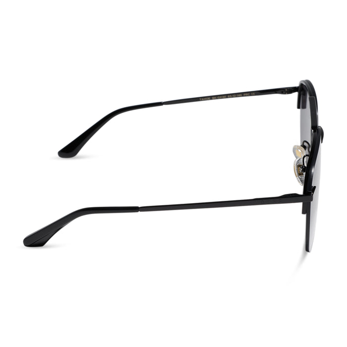Tahoe sunglasses with black frames and grey lens side view