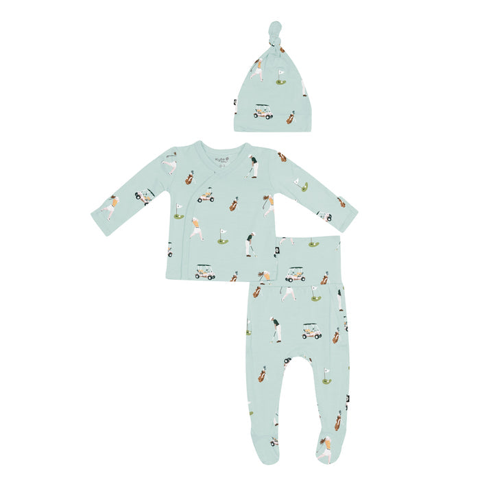 Newborn Take Me Home Set with Cap in Golf