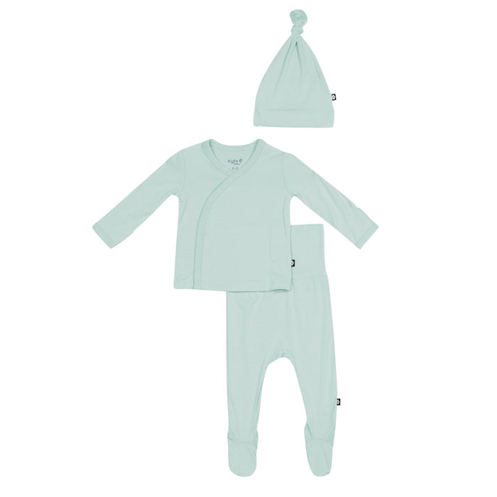 Flat lay of Take Me Home Set with Cap in Sage