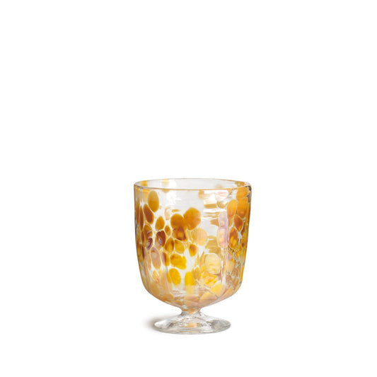 Tall Footed Glass in Tortoise Shell