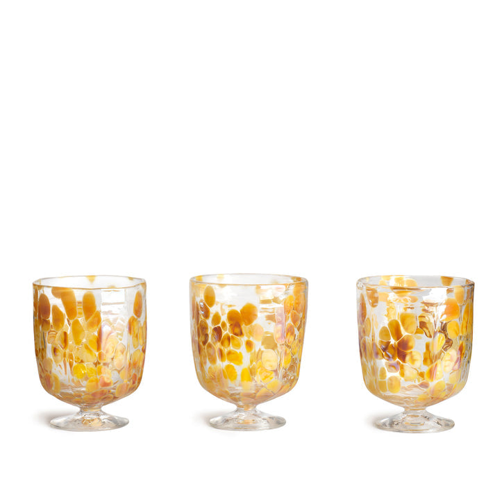 Tall Footed Glass in Tortoise Shell