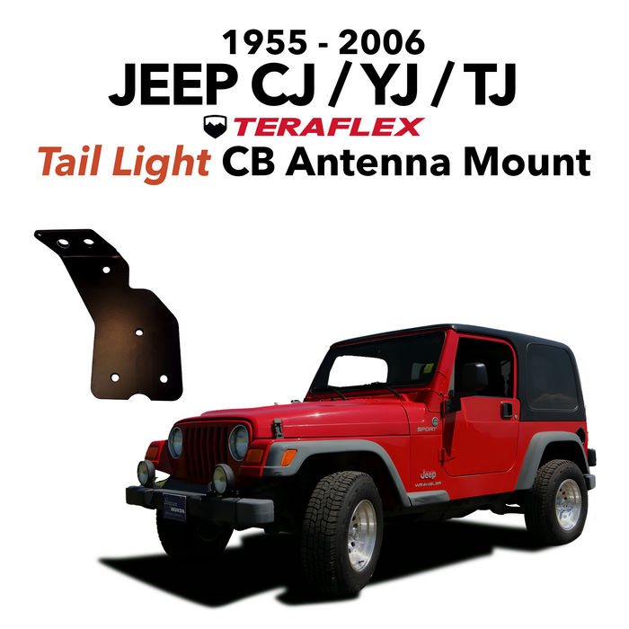 Teraflex CJ, YJ, TJ Jeep Tail Light CB Antenna Mount (1955-2006) | Right Channel Radios