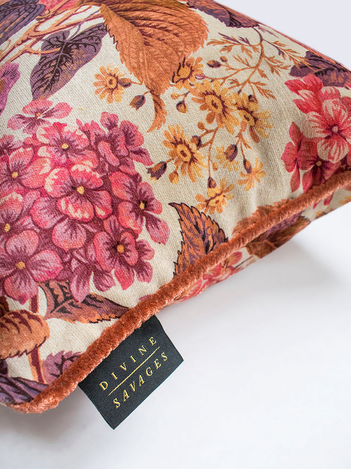 The Brambles Velvet Rectangle Cushion