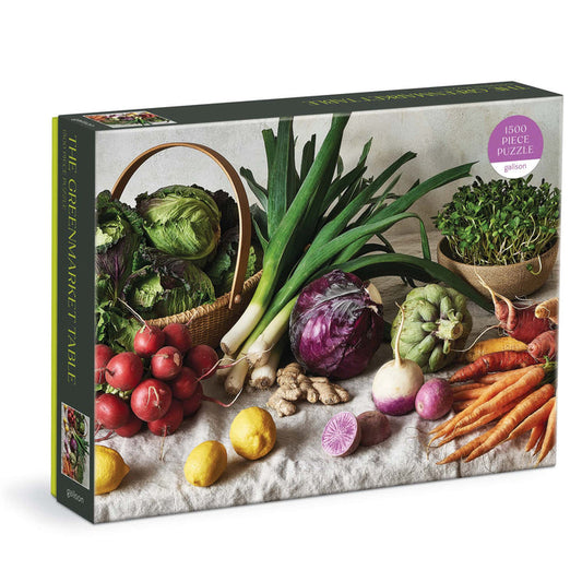 The Greenmarket Table 1500 Piece Puzzle Bella Karragiannidis