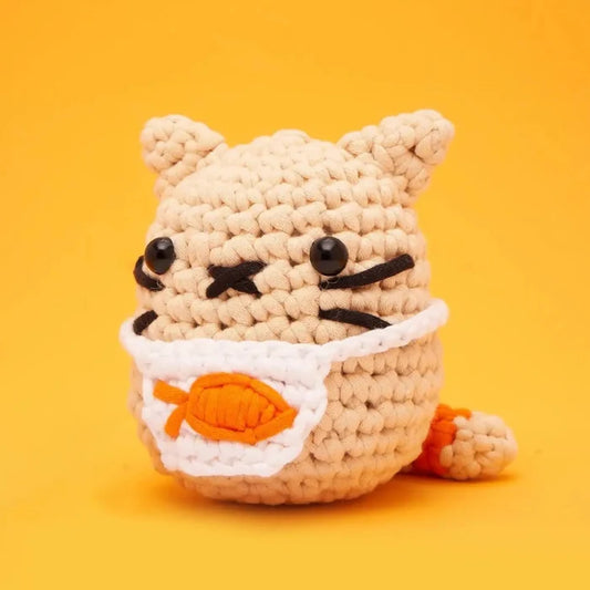 The Woobles Nico the Cat Beginner Crochet Kit - Owl & Goose Gifts