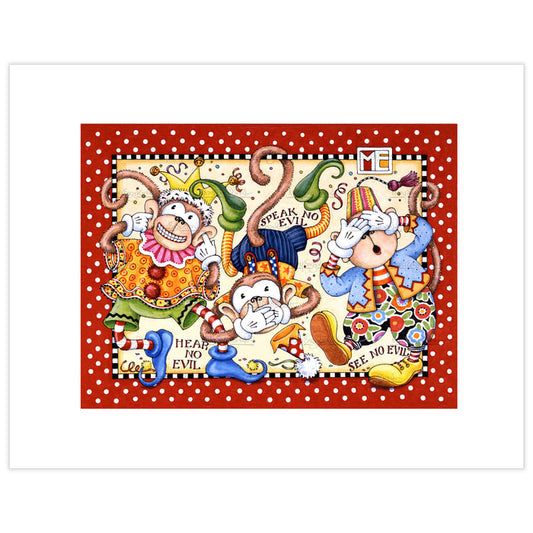 Three Monkeys Fine Art Print