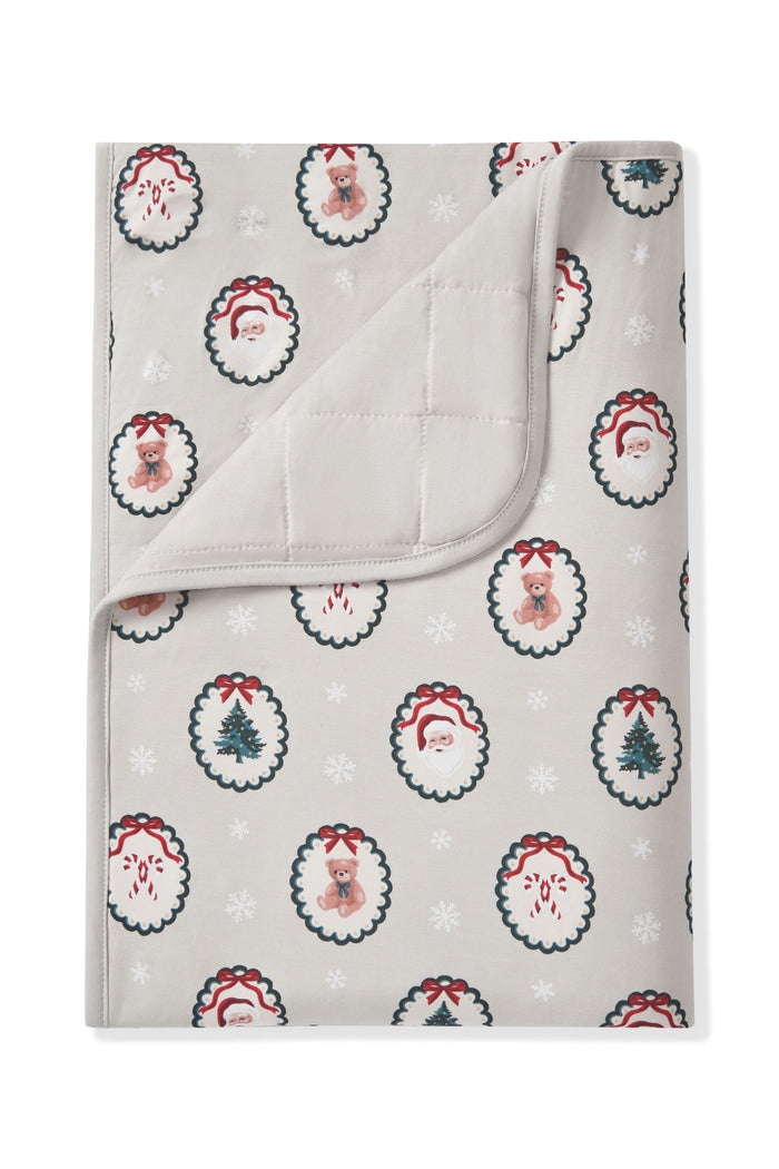 Toddler Blanket in Holiday Medallion 1.0 print on a white background