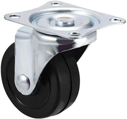 Toolcraft Mobile Plate Rubber Swivel Caster Ideally for for mechanic's creeper, service carts, cabinets, stools & chairs-TC5039  - TC5039 Mega