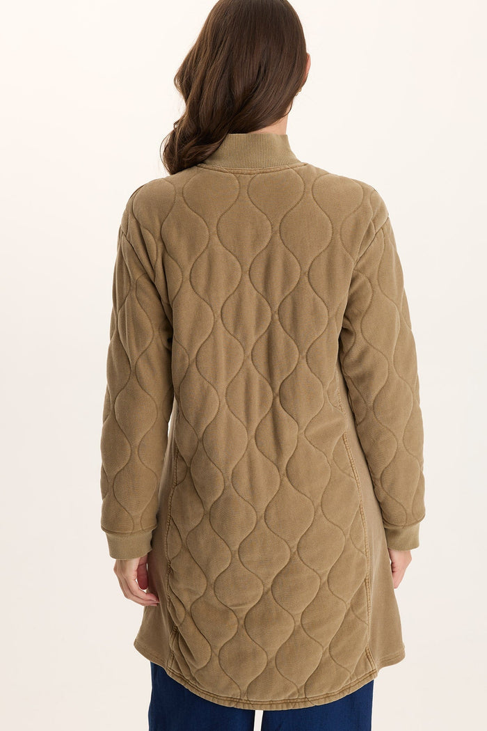 XCVI Torston Quilted Longline Double Zipper Coat