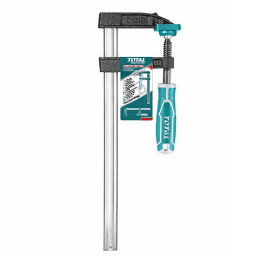 Total F Clamp 80 x 300 MM Woodworking while more permanent attachment is being made with screws or glue, or in metalworking to hold pieces together for welding or bolting.- THT1320801 ebuystt